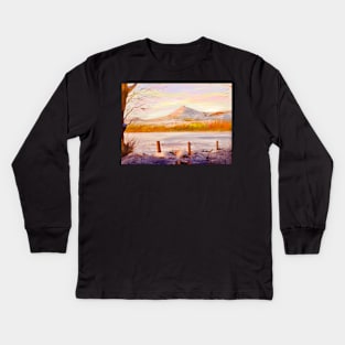 Colours of winter on Bennachie Kids Long Sleeve T-Shirt